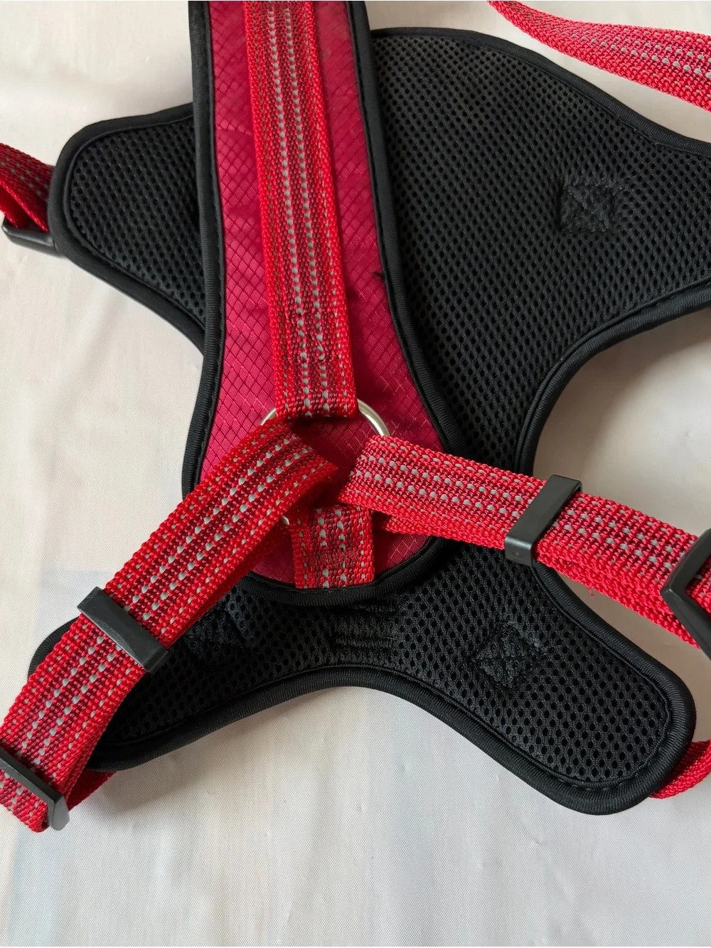Kong Red Reflective Pocket Dog Harness Vest Padded Mesh Size L adjustable nWOT